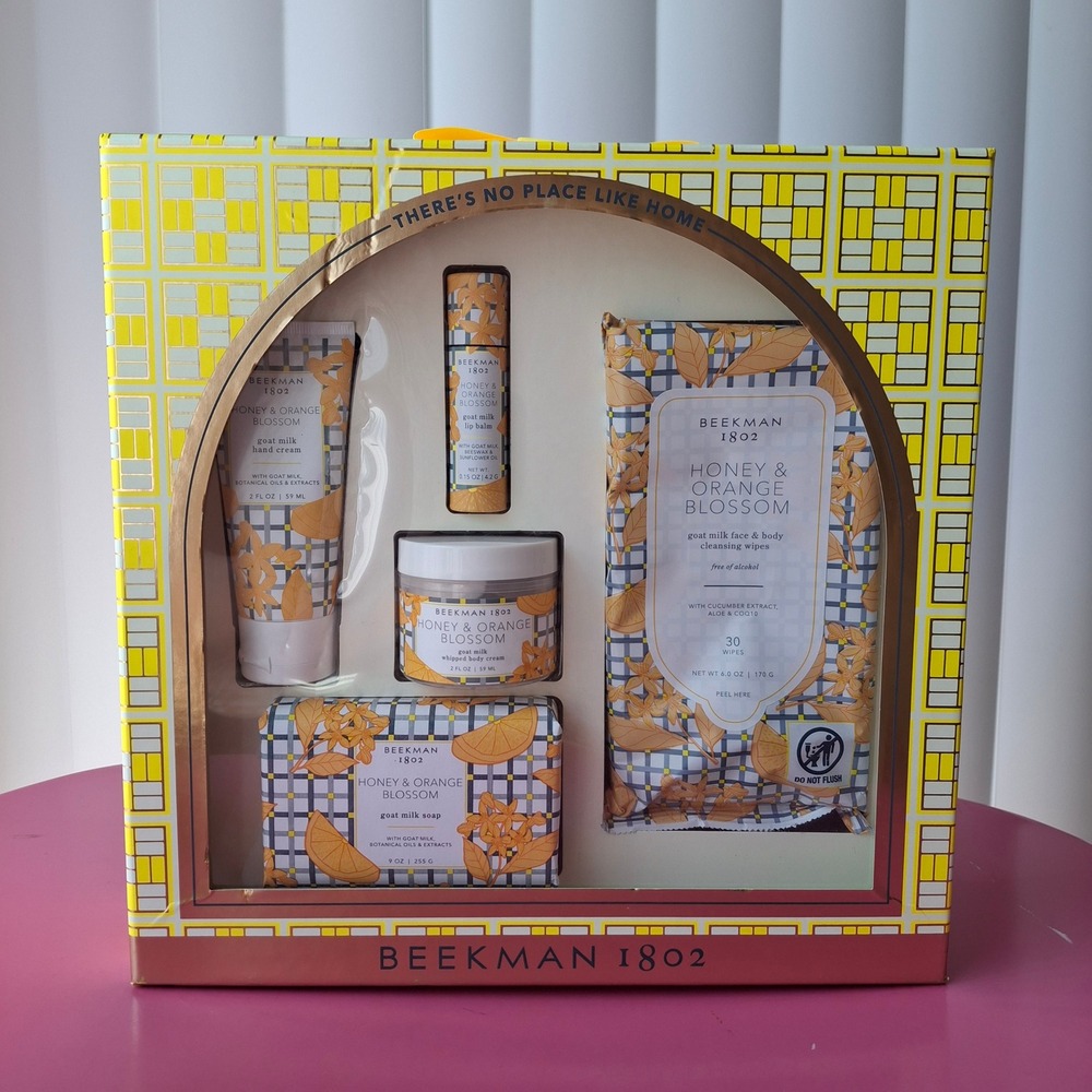 Beekman 1802 Honey & Orange Blossom Goat Milk 5-Piece Body Care Gift Box  Set